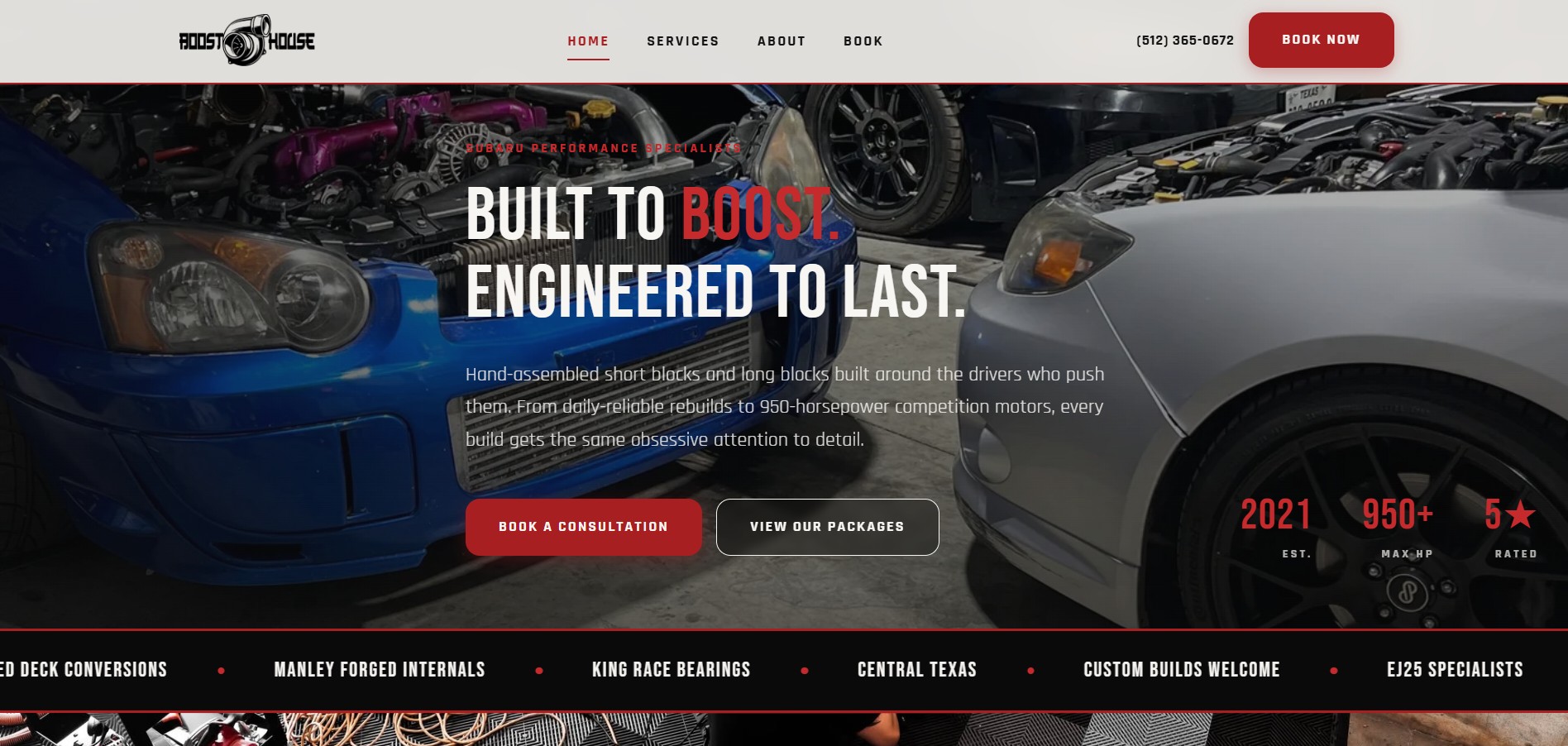 BoostHouse Motor Works website