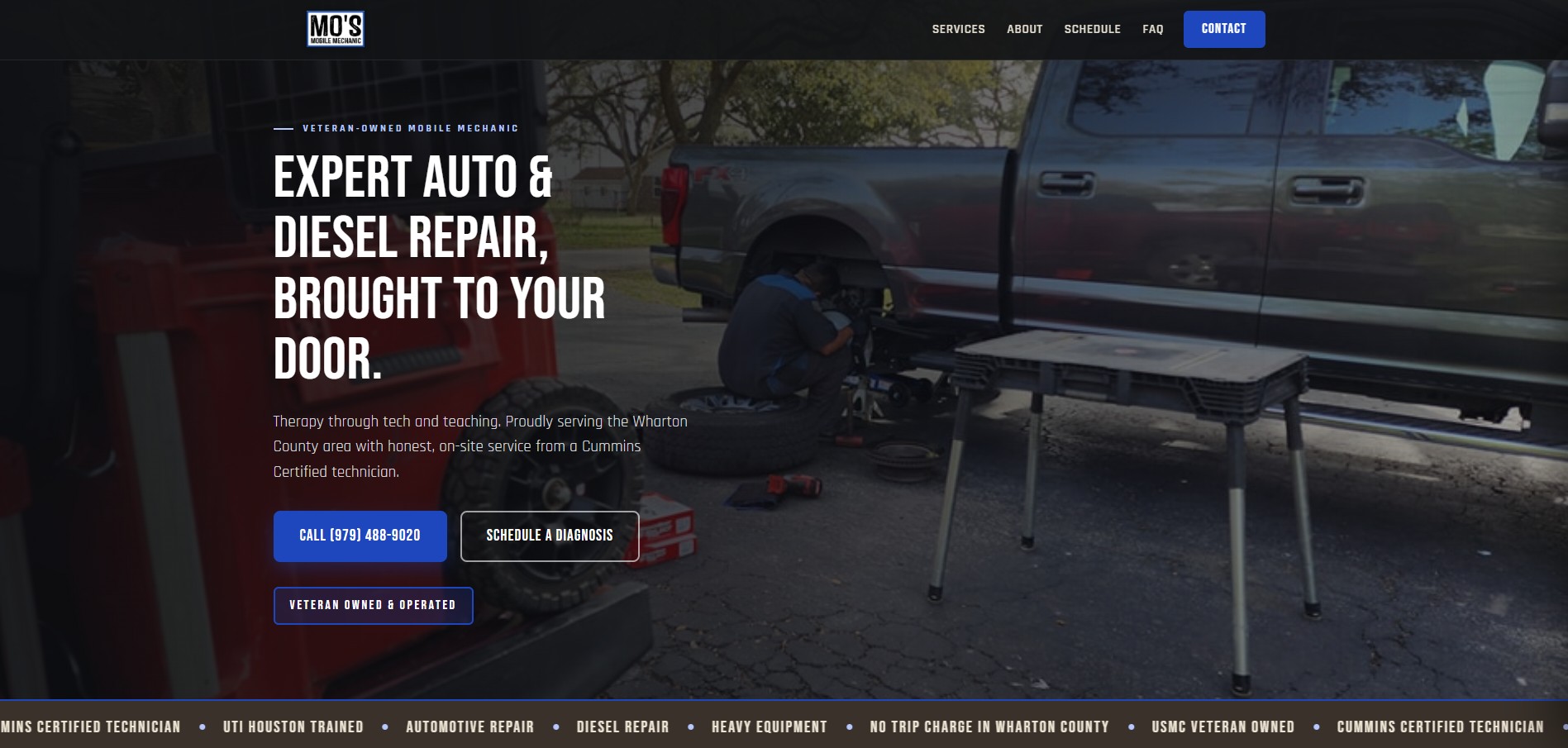 Mo's Auto website